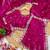 Rani pink mirror work, cut work soft burberry silk bollywood saree with blouse
