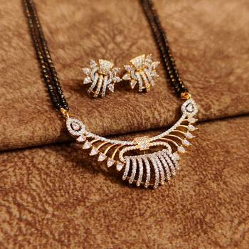 DIAMOND LOOK ELEGANT AMERICAN DIAMOND MANGALSUTRA 1