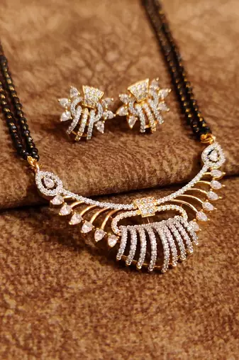 DIAMOND LOOK ELEGANT AMERICAN DIAMOND MANGALSUTRA