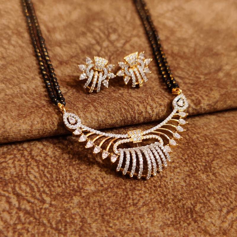 DIAMOND LOOK ELEGANT AMERICAN DIAMOND MANGALSUTRA