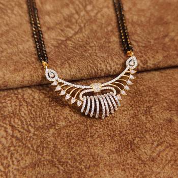 DIAMOND LOOK ELEGANT AMERICAN DIAMOND MANGALSUTRA 2