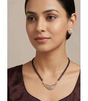 DIAMOND LOOK ELEGANT AMERICAN DIAMOND MANGALSUTRA 4