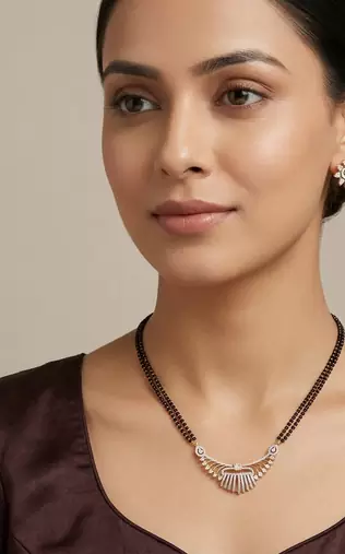 DIAMOND LOOK ELEGANT AMERICAN DIAMOND MANGALSUTRA