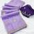 lavender embroidered moti work cut work chiffon saree with blouse