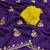 purple embroidered moti work cut work chiffon saree with blouse