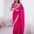 Rani pink embroidered, sequin embroidered, cut work jimmy choo bollywood saree with blouse