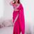 Rani pink embroidered, sequin embroidered, cut work jimmy choo bollywood saree with blouse