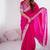 Rani pink embroidered, sequin embroidered, cut work jimmy choo bollywood saree with blouse
