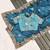 Teal blue embroidered, sequin embroidered crunchy silk bollywood saree with blouse