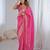 Rani pink embroidered, sequin embroidered premium gold crush silk bollywood saree with blouse