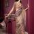 beige printed sequin embroidered georgette saree with blouse
