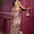 beige printed sequin embroidered georgette saree with blouse
