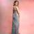 sky blue printed sequin embroidered georgette saree with blouse