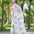 White embroidered, cut work crush silk bollywood saree with blouse