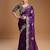 Purple sequin embroidered rangoli silk bollywood saree with blouse