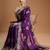 Purple sequin embroidered rangoli silk bollywood saree with blouse