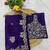 Purple sequin embroidered rangoli silk bollywood saree with blouse