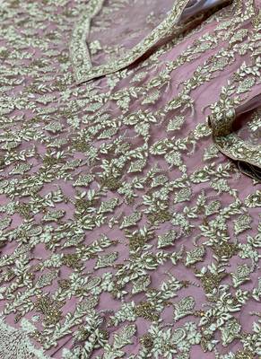 Soft Premium net Party Wear Lehenga In Pink Color Color With Embroidery Work 4