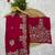 Rani pink sequin embroidered rangoli silk bollywood saree with blouse