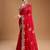 Red sequin embroidered rangoli silk bollywood saree with blouse