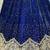 Pure Micro Velvet Wedding Wear Lehenga In Blue Color With Embroidery Work & Crystal Stone work
