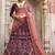 Pure Silk Party Wear Lehenga In Purple  Color Color With Embroidery Work