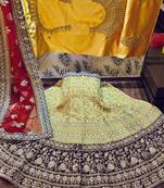Pure Silk Party Wear Lehenga In Yellow Color Color With Embroidery Work