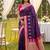 Dark Plum Color zari weawing Work Silk Saree