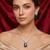 Western party wear silver plated chain pendant set