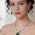 Western party wear silver plated chain pendant set