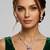 Western party wear silver plated chain pendant set