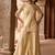 Lemon yellow embroidered silk chanderi sharara set