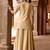 Lemon yellow embroidered silk chanderi sharara set