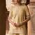 Lemon yellow embroidered silk chanderi sharara set