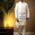 Designer heavy silk embroidered daman work koti kurta with pant set