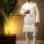 Designer heavy silk embroidered daman work koti kurta with pant set