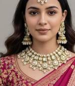 Traditional kundan necklace set for bridal