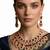 Western party wear silver plated chain pendant set