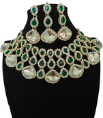 Western party wear silver plated chain pendant set