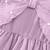 purple pearl embellished textured fabric bow style girls dress