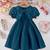 Rama embellished textured fabric bow style girls dress