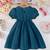 Rama embellished textured fabric bow style girls dress