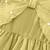 Yellow embellished textured fabric bow style girls dress