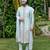 Ice blue embroidered rambagh silk sherwani set