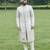 Ivory embroidered rambagh silk sherwani set