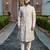 Golden ivory embroidered rambagh silk sherwani set