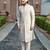 Golden ivory embroidered rambagh silk sherwani set