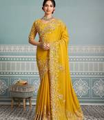  womens party wear soft star georgette saree