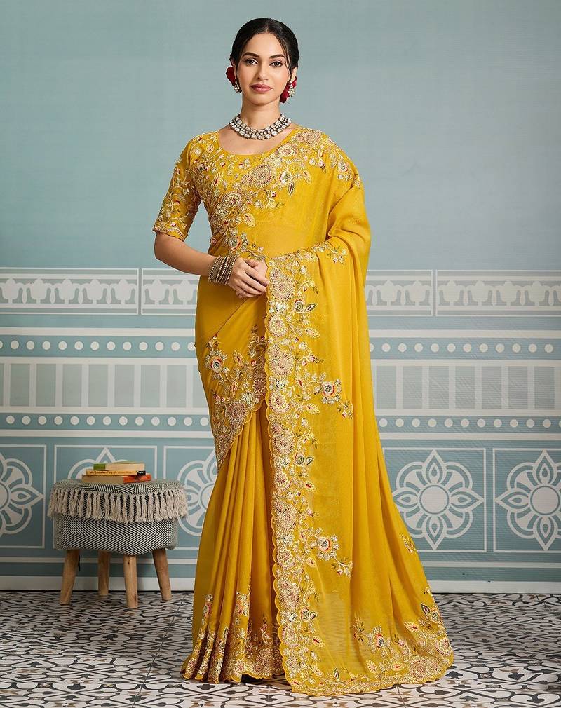 New trendy womens party wear soft star georgette saree