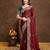Womens new fancy embroidery work saree